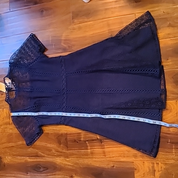 Michael Kors Blue Floral Lace Dress - Picture 10 of 14